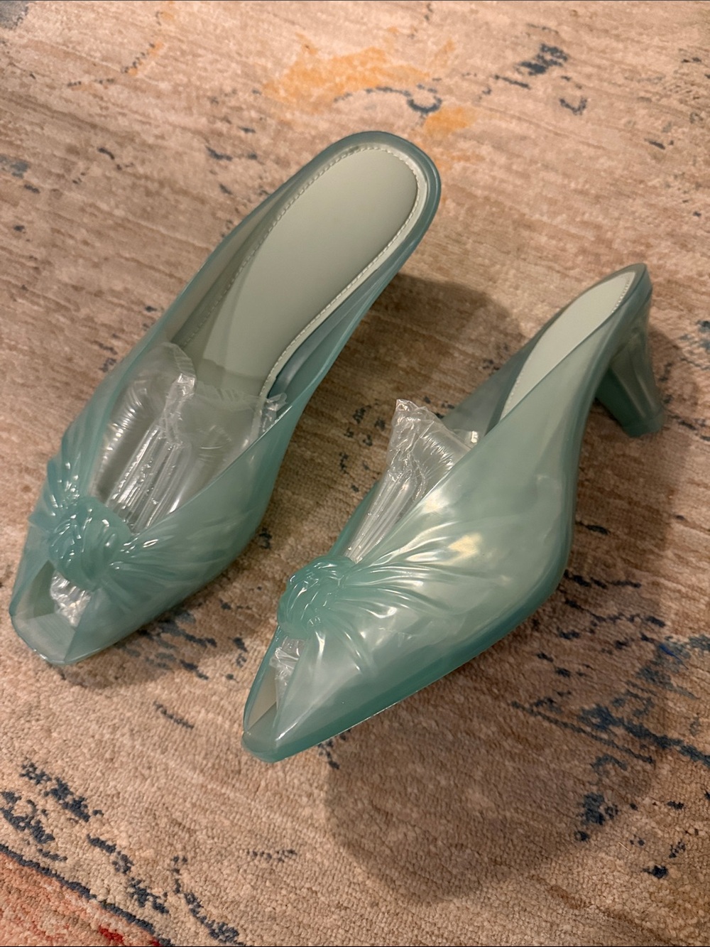 Women’s Mint Green Heeled Mules
